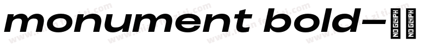 monument bold字体转换